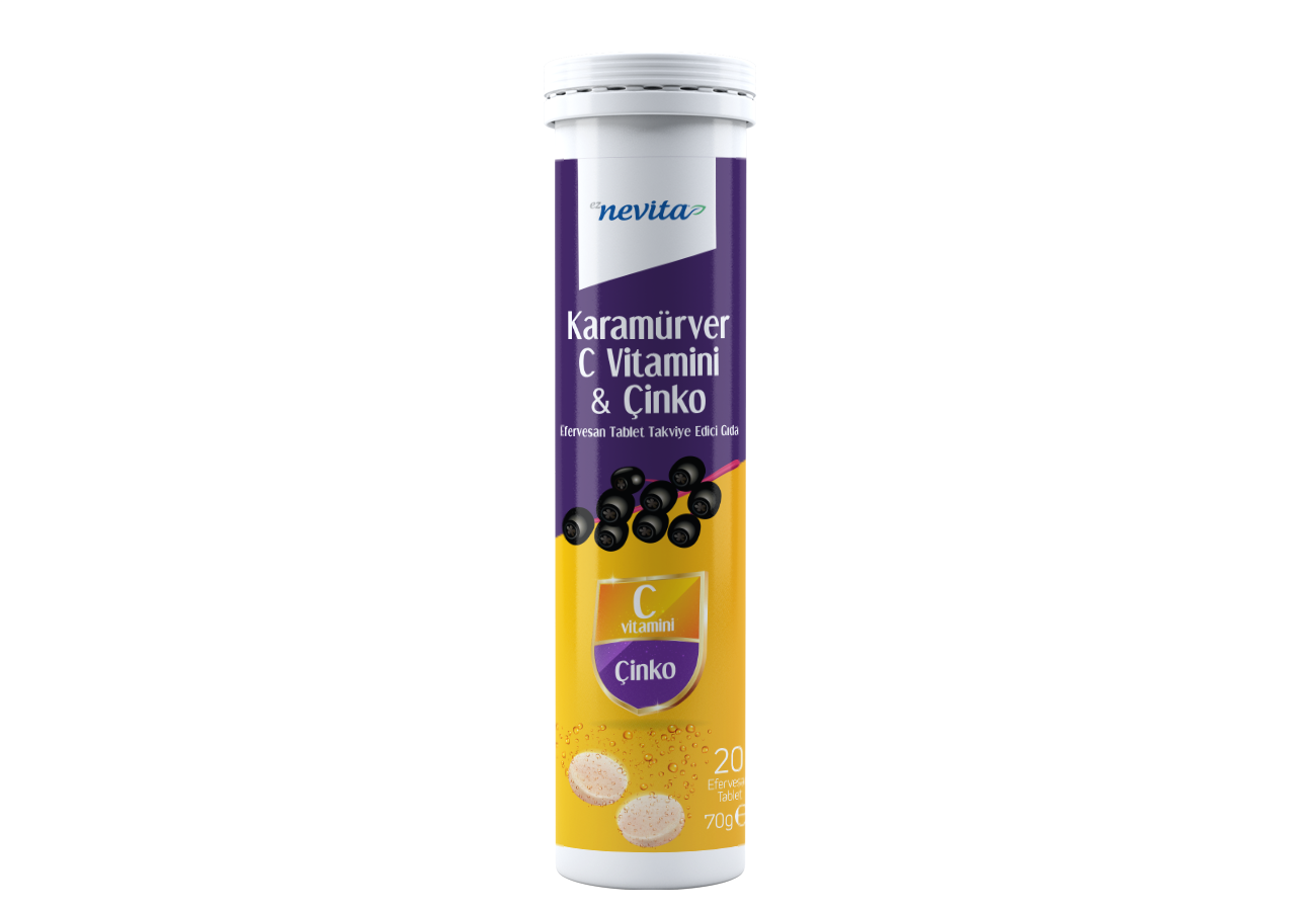 Karamürver C vitamini & Çinko Efervesan 20 Tablet